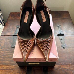 Alexandra Neel Tan Stiletto Dorsay Heels